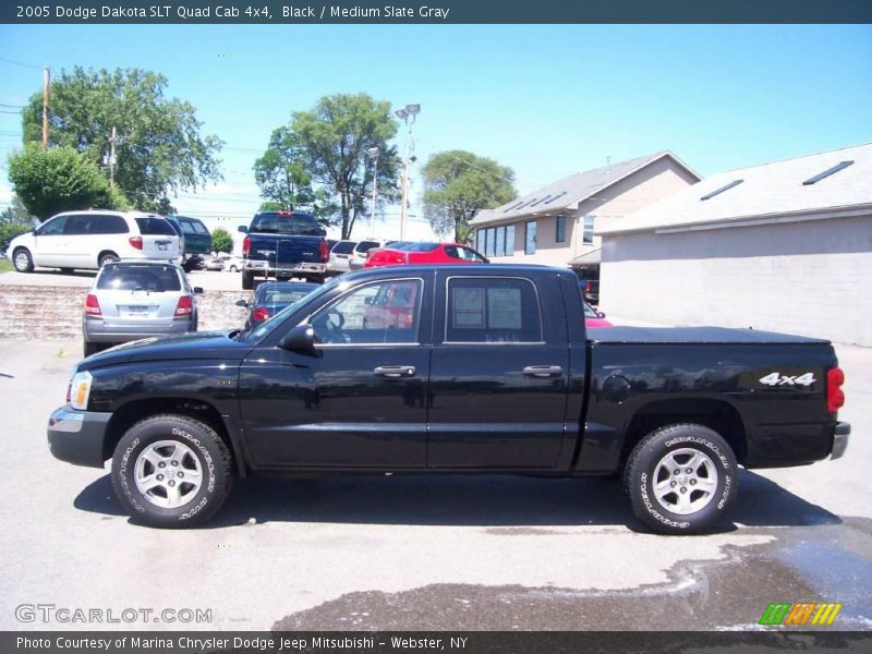 Black / Medium Slate Gray 2005 Dodge Dakota SLT Quad Cab 4x4