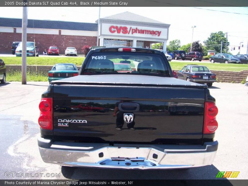 Black / Medium Slate Gray 2005 Dodge Dakota SLT Quad Cab 4x4