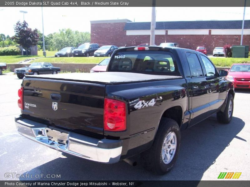 Black / Medium Slate Gray 2005 Dodge Dakota SLT Quad Cab 4x4