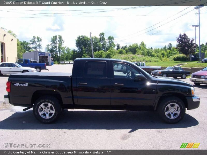 Black / Medium Slate Gray 2005 Dodge Dakota SLT Quad Cab 4x4
