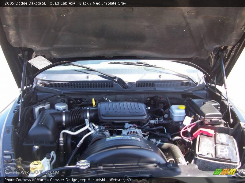 Black / Medium Slate Gray 2005 Dodge Dakota SLT Quad Cab 4x4