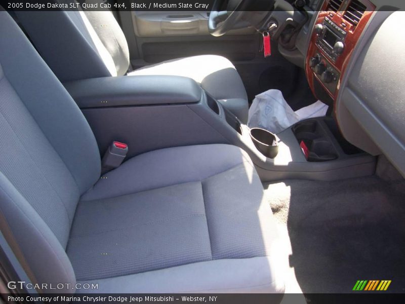 Black / Medium Slate Gray 2005 Dodge Dakota SLT Quad Cab 4x4