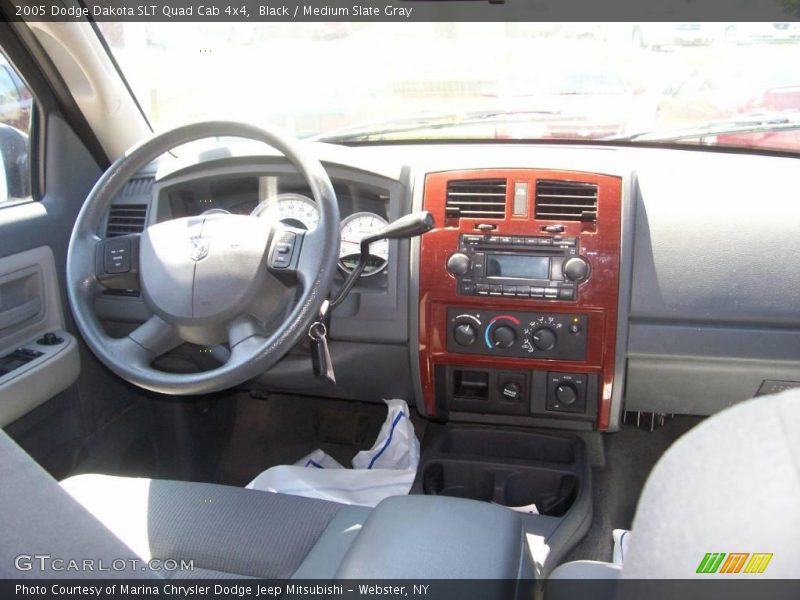 Black / Medium Slate Gray 2005 Dodge Dakota SLT Quad Cab 4x4