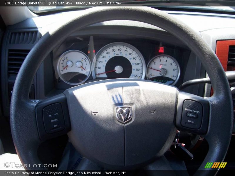 Black / Medium Slate Gray 2005 Dodge Dakota SLT Quad Cab 4x4