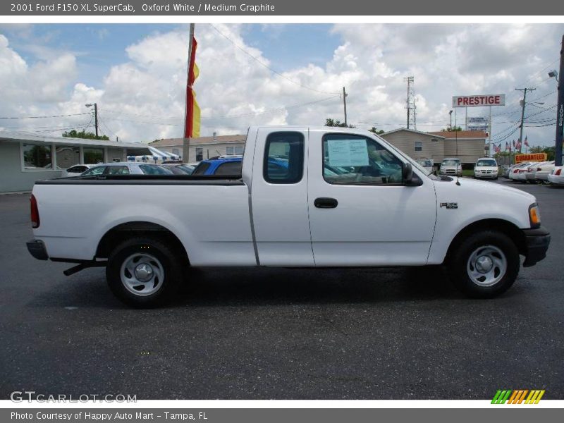 Oxford White / Medium Graphite 2001 Ford F150 XL SuperCab