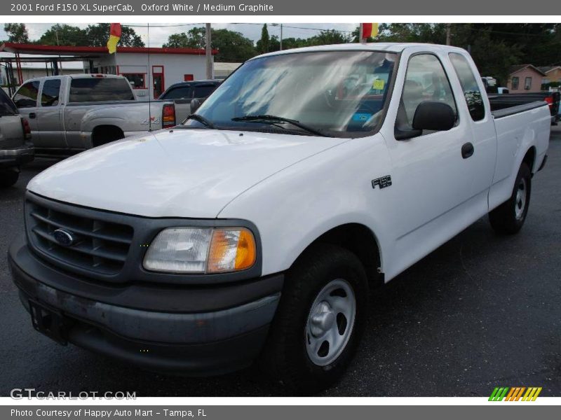 Oxford White / Medium Graphite 2001 Ford F150 XL SuperCab