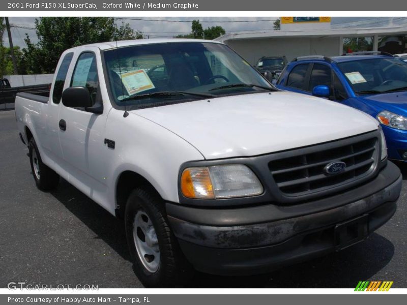 Oxford White / Medium Graphite 2001 Ford F150 XL SuperCab