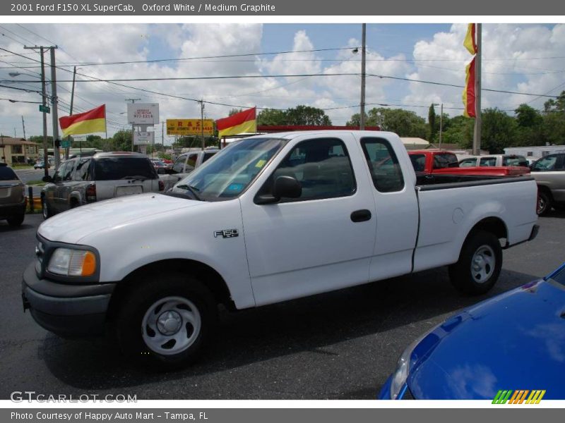 Oxford White / Medium Graphite 2001 Ford F150 XL SuperCab