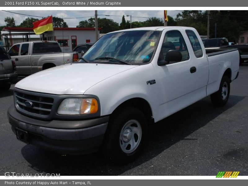 Oxford White / Medium Graphite 2001 Ford F150 XL SuperCab