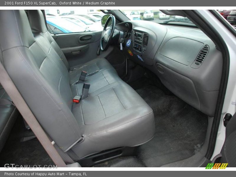 Oxford White / Medium Graphite 2001 Ford F150 XL SuperCab
