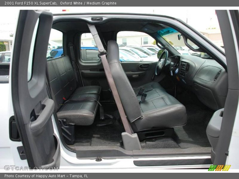 Oxford White / Medium Graphite 2001 Ford F150 XL SuperCab