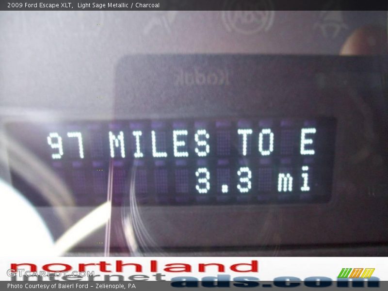 Light Sage Metallic / Charcoal 2009 Ford Escape XLT