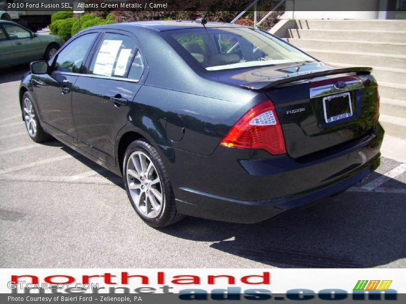 Atlantis Green Metallic / Camel 2010 Ford Fusion SEL