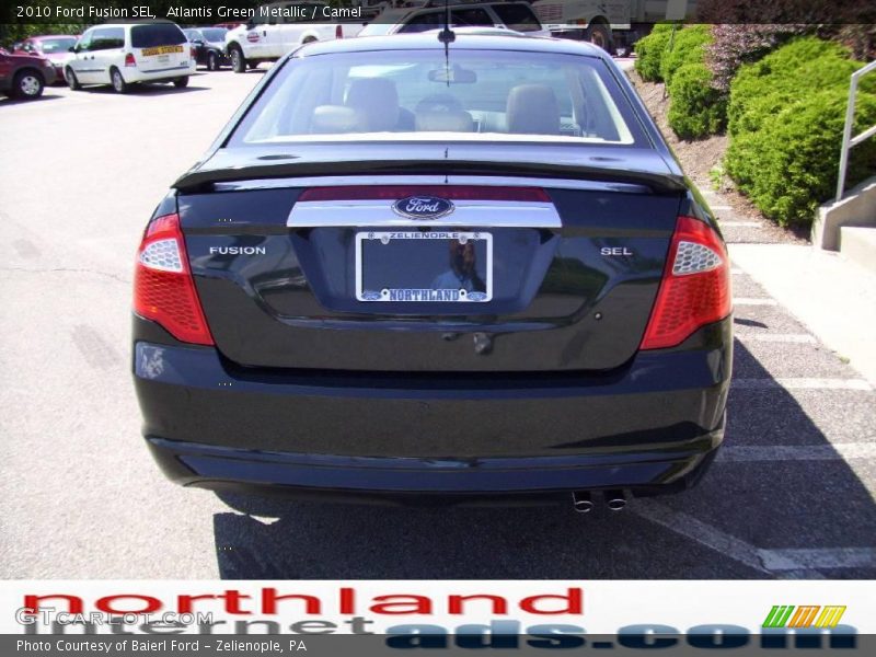 Atlantis Green Metallic / Camel 2010 Ford Fusion SEL