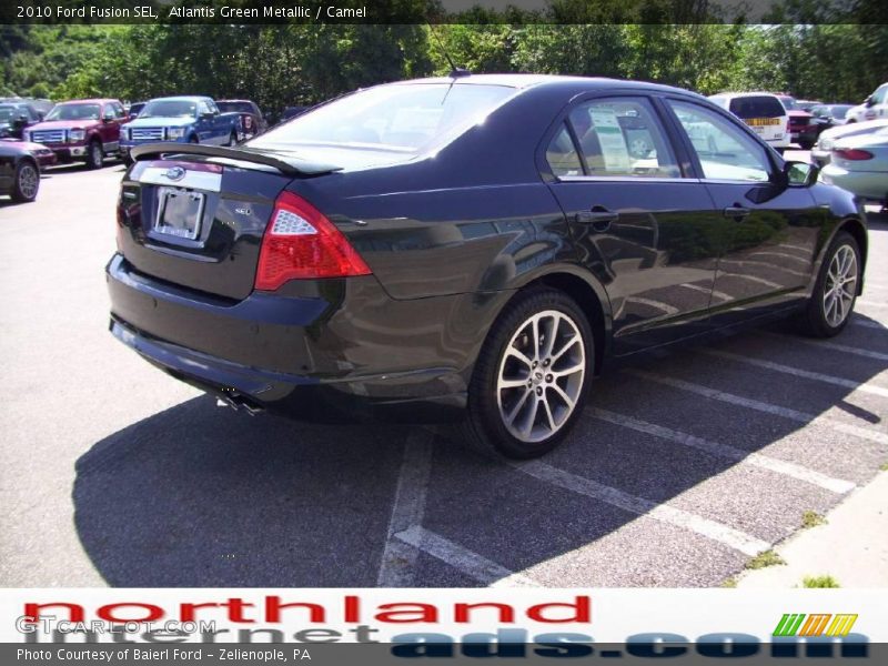 Atlantis Green Metallic / Camel 2010 Ford Fusion SEL