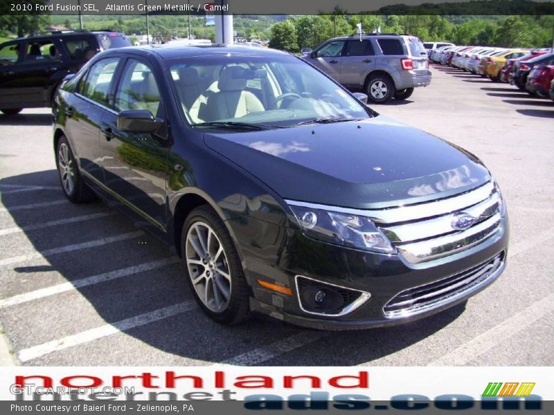 Atlantis Green Metallic / Camel 2010 Ford Fusion SEL