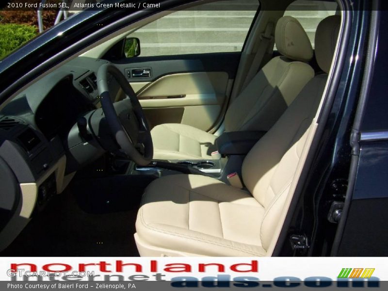 Atlantis Green Metallic / Camel 2010 Ford Fusion SEL