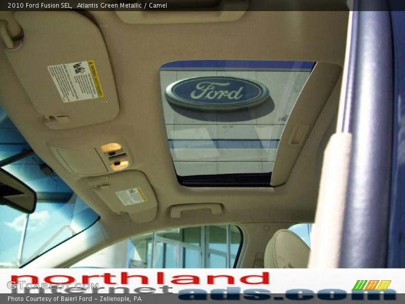Atlantis Green Metallic / Camel 2010 Ford Fusion SEL