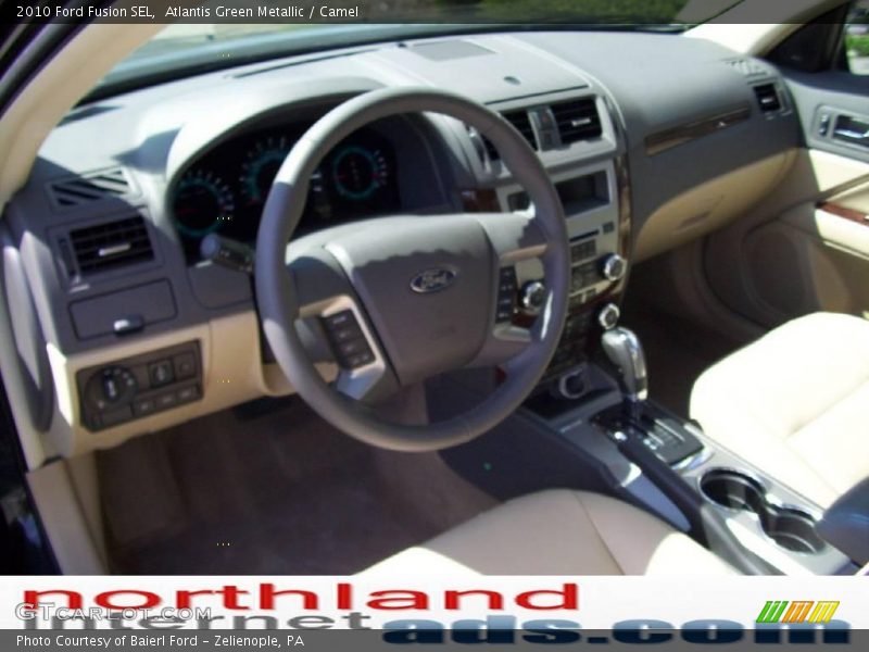 Atlantis Green Metallic / Camel 2010 Ford Fusion SEL