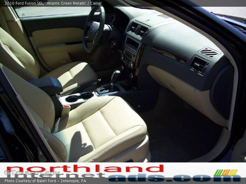 Atlantis Green Metallic / Camel 2010 Ford Fusion SEL