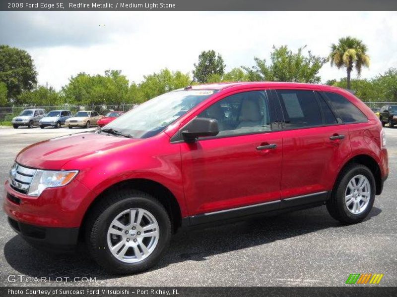 Redfire Metallic / Medium Light Stone 2008 Ford Edge SE