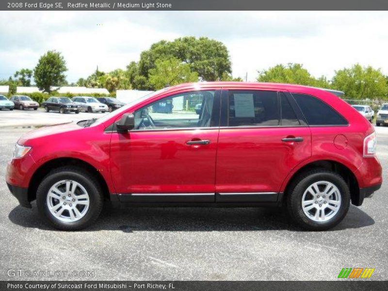 Redfire Metallic / Medium Light Stone 2008 Ford Edge SE