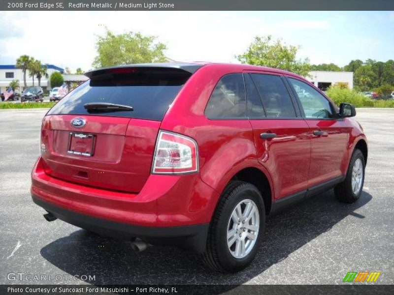 Redfire Metallic / Medium Light Stone 2008 Ford Edge SE