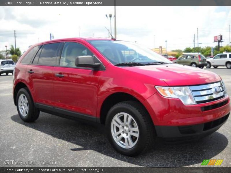 Redfire Metallic / Medium Light Stone 2008 Ford Edge SE
