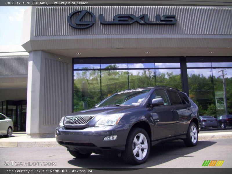 Flint Gray Mica / Black 2007 Lexus RX 350 AWD
