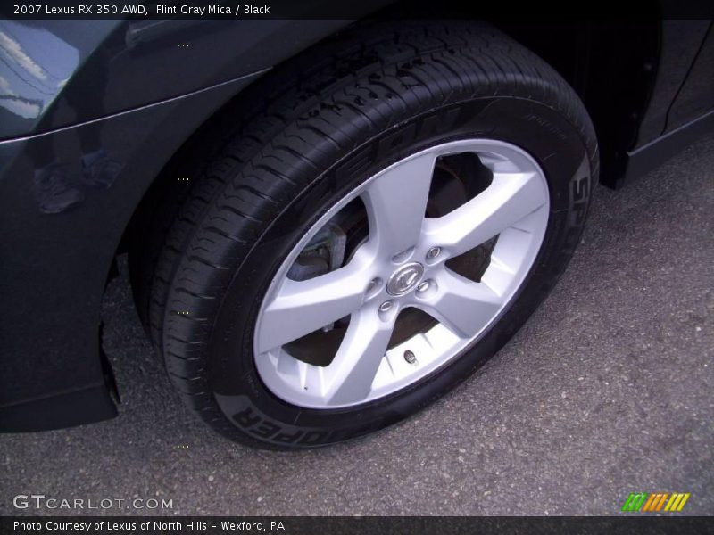 Flint Gray Mica / Black 2007 Lexus RX 350 AWD