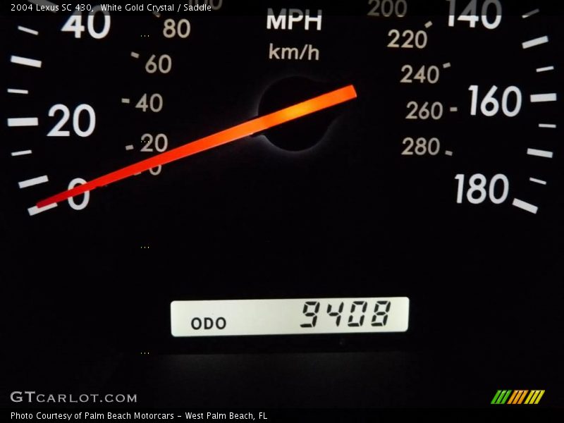 White Gold Crystal / Saddle 2004 Lexus SC 430