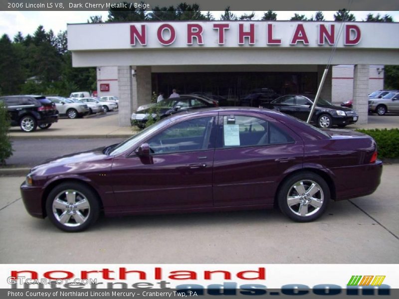 Dark Cherry Metallic / Beige 2006 Lincoln LS V8