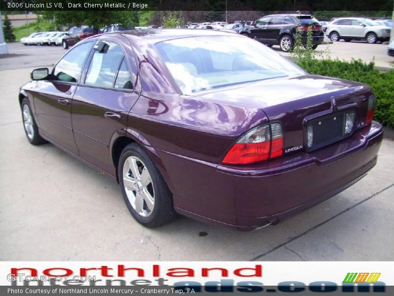 Dark Cherry Metallic / Beige 2006 Lincoln LS V8