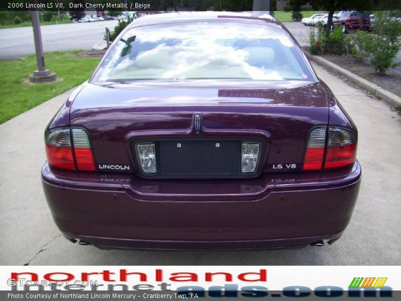 Dark Cherry Metallic / Beige 2006 Lincoln LS V8