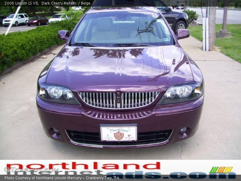 Dark Cherry Metallic / Beige 2006 Lincoln LS V8