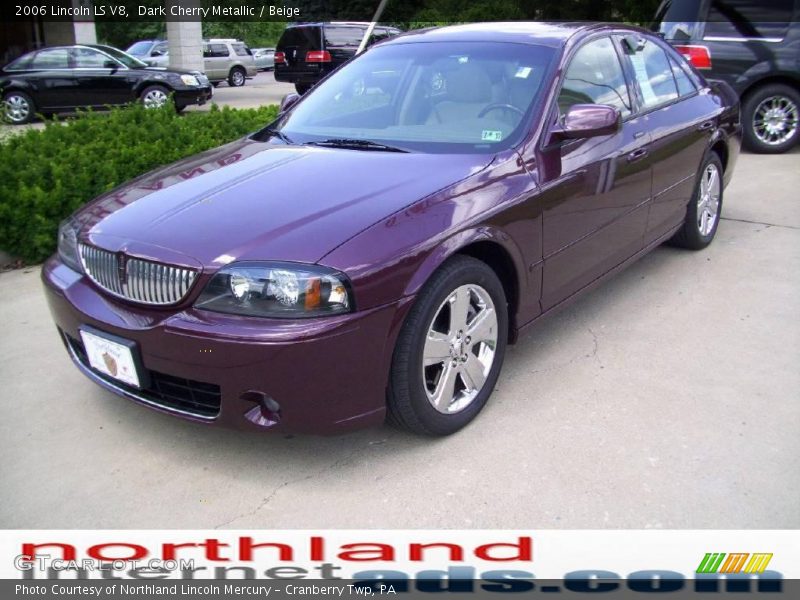 Dark Cherry Metallic / Beige 2006 Lincoln LS V8