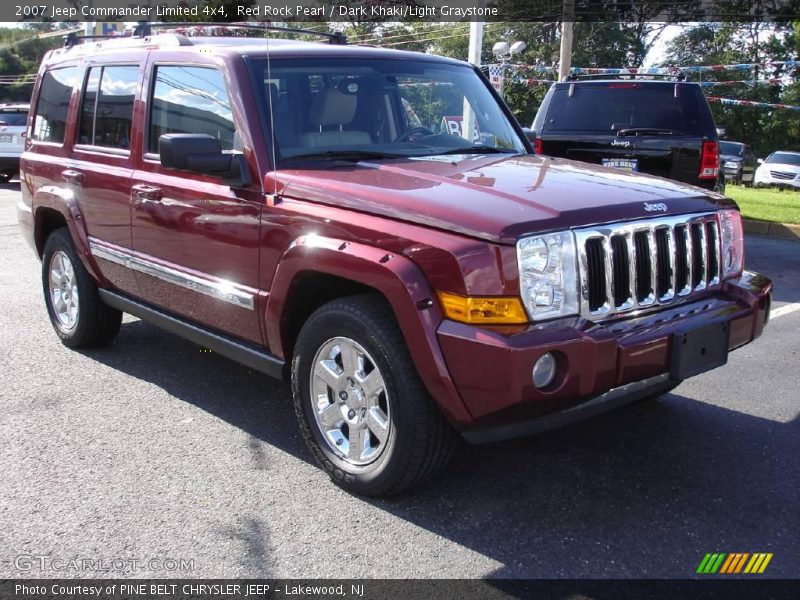 Red Rock Pearl / Dark Khaki/Light Graystone 2007 Jeep Commander Limited 4x4