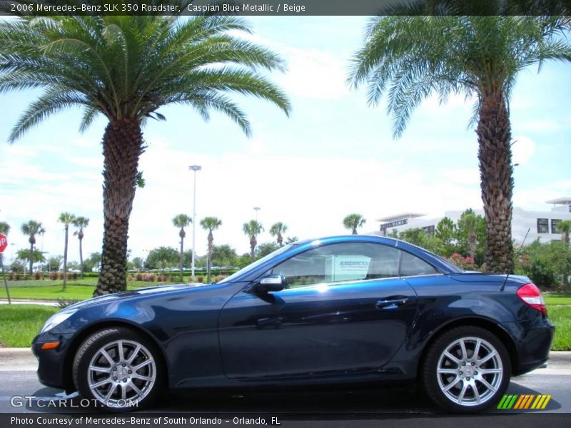 Caspian Blue Metallic / Beige 2006 Mercedes-Benz SLK 350 Roadster