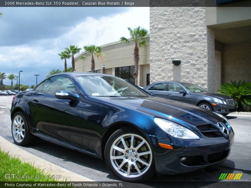 Caspian Blue Metallic / Beige 2006 Mercedes-Benz SLK 350 Roadster