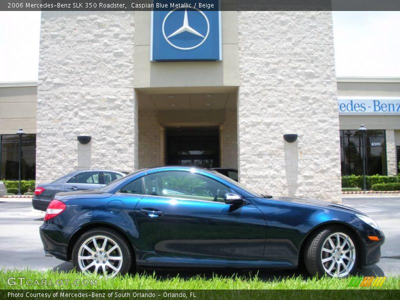 Caspian Blue Metallic / Beige 2006 Mercedes-Benz SLK 350 Roadster