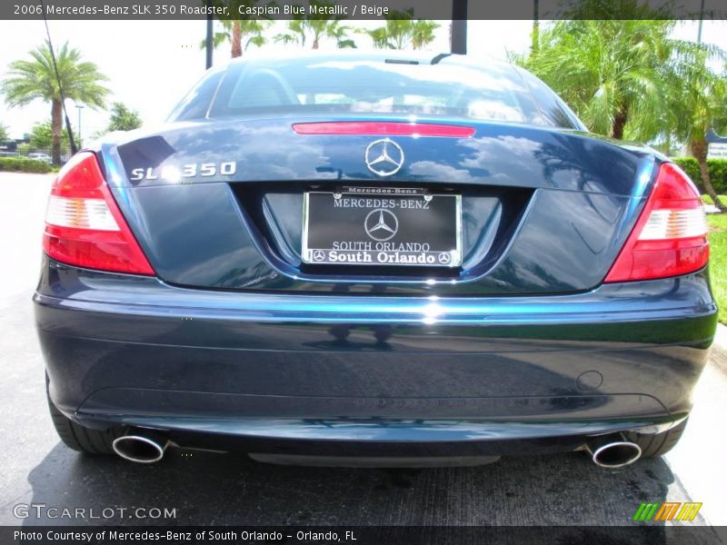 Caspian Blue Metallic / Beige 2006 Mercedes-Benz SLK 350 Roadster