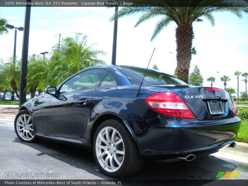 Caspian Blue Metallic / Beige 2006 Mercedes-Benz SLK 350 Roadster