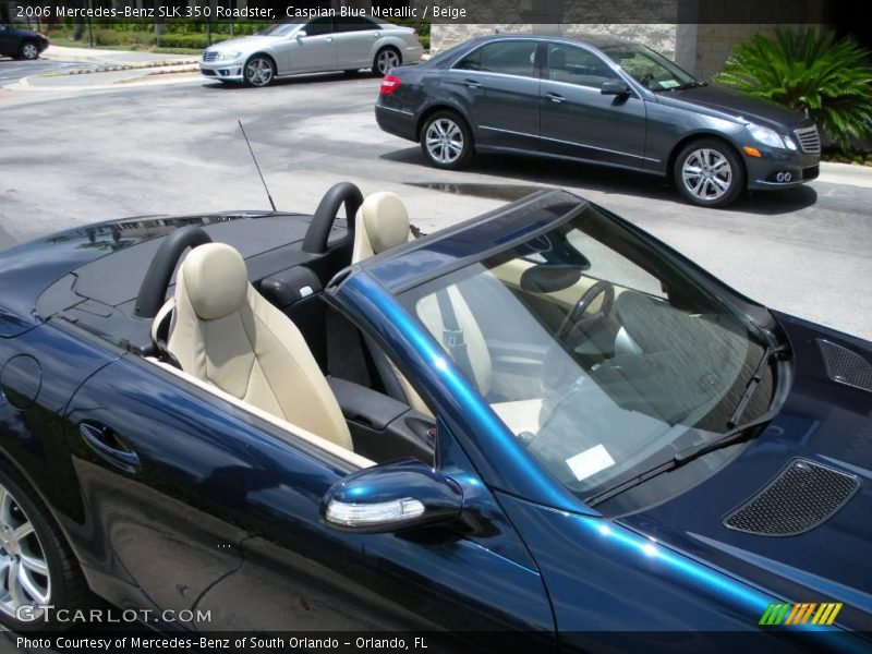 Caspian Blue Metallic / Beige 2006 Mercedes-Benz SLK 350 Roadster