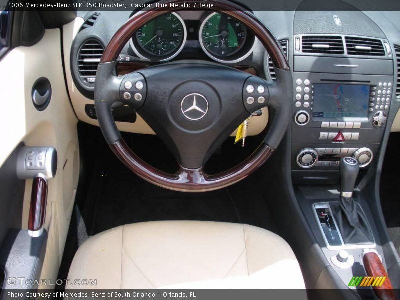 Caspian Blue Metallic / Beige 2006 Mercedes-Benz SLK 350 Roadster