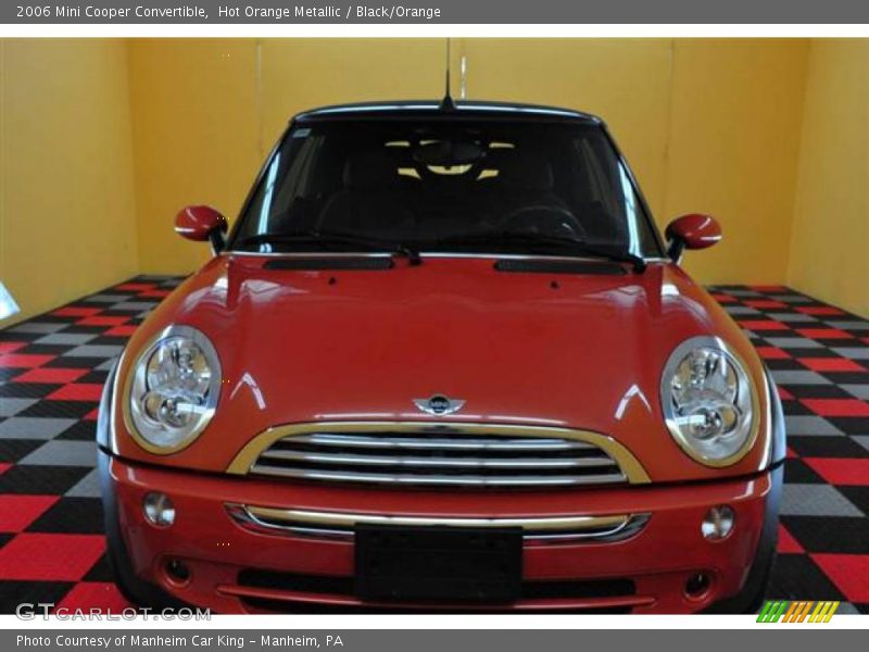 Hot Orange Metallic / Black/Orange 2006 Mini Cooper Convertible
