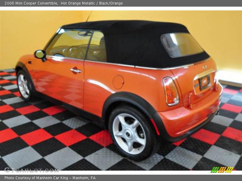 Hot Orange Metallic / Black/Orange 2006 Mini Cooper Convertible