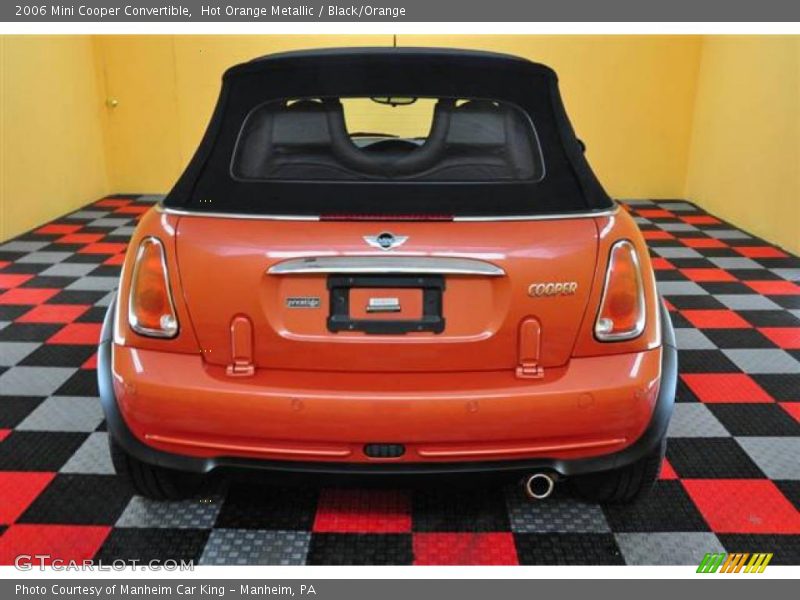 Hot Orange Metallic / Black/Orange 2006 Mini Cooper Convertible