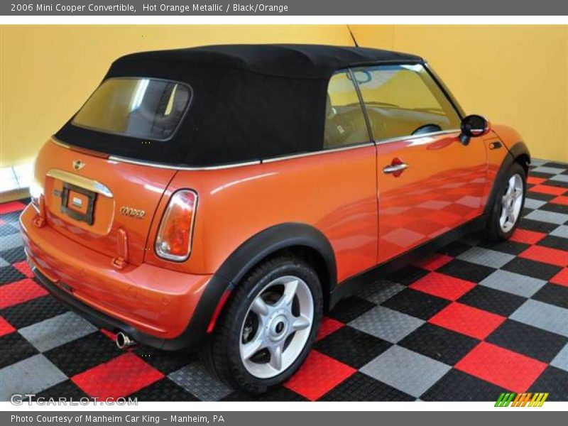 Hot Orange Metallic / Black/Orange 2006 Mini Cooper Convertible
