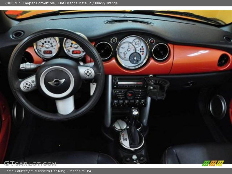 Hot Orange Metallic / Black/Orange 2006 Mini Cooper Convertible