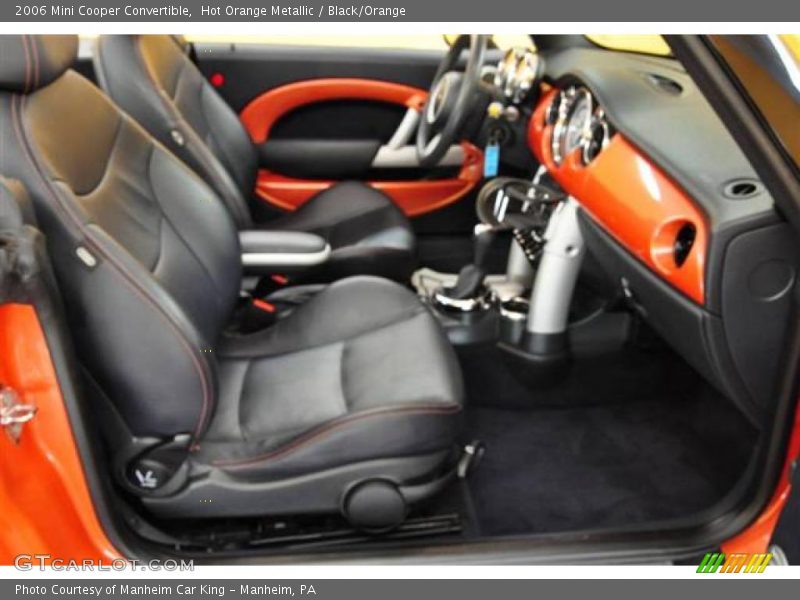 Hot Orange Metallic / Black/Orange 2006 Mini Cooper Convertible